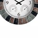 image 3 of 13.5" Faux Slate Waterproof Indoor/Outdoor Wall Clock with Thermometer & Hygrometer