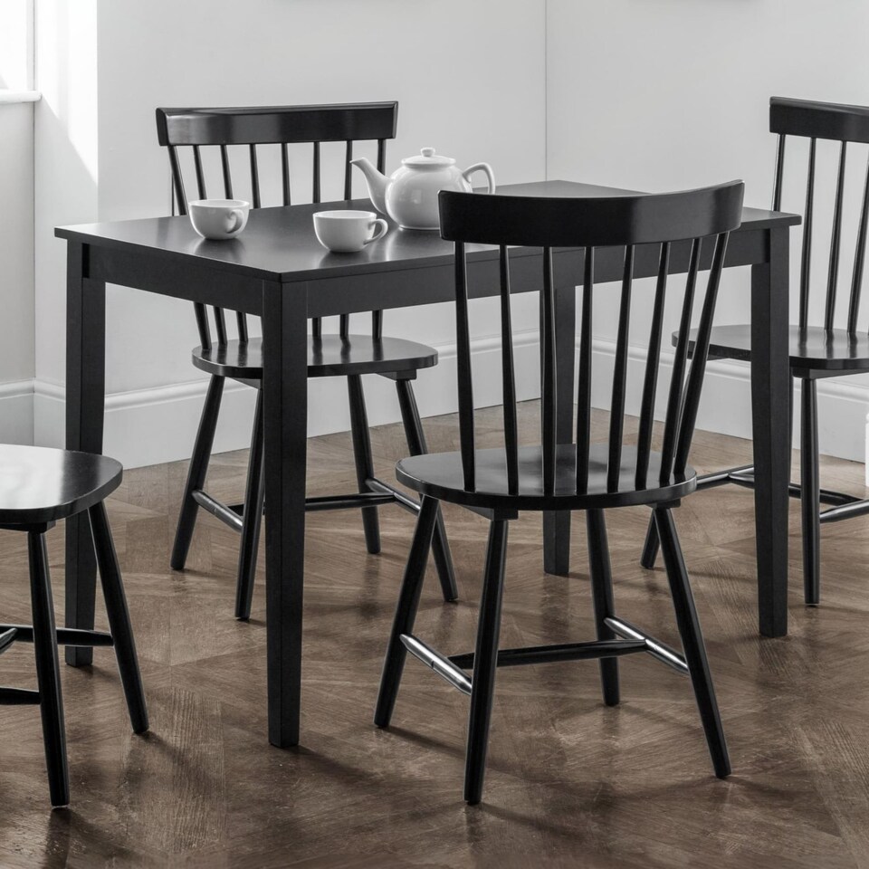 image 1 of Premium Hudson 64.5cm Dining Table - Black
