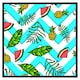 image 2 of Pineapple & watermelon (Picutre Frame) Brown | S
