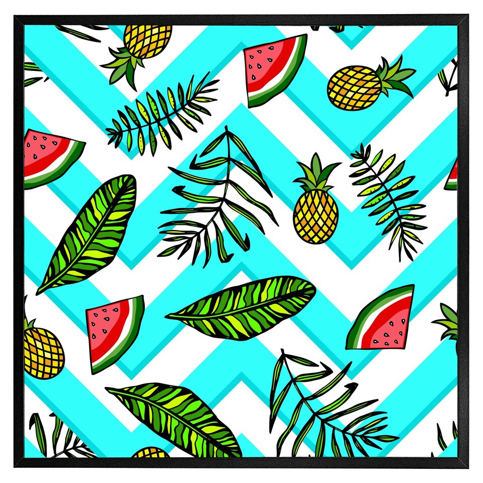 image 1 of Pineapple & watermelon (Picutre Frame) Brown | S