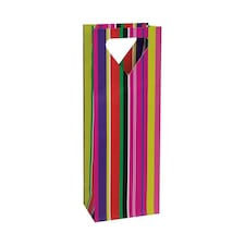 Unique Party Striped Wine Bag - Multicoloured - One Size