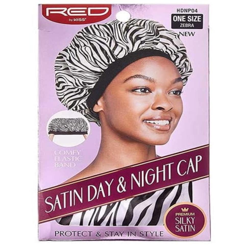 Red By Kiss  Satin Day And Night Cap Zebra HDNP04
