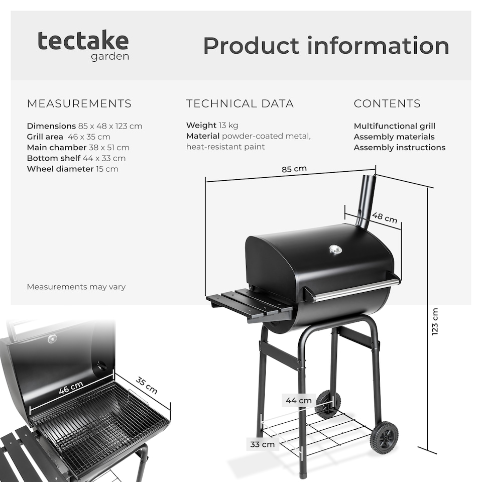 image 1 of BBQ made of powder-coated metal