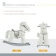 image 4 of HOMCOM Kids Plush Ride-On Rocking Horse with Plush Toy Sound Handle Grip