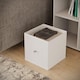 image 2 of Foldable Woven Fabric Storage Cube Box Drawer Insert Organiser Basket with Handle | White | White | Pack of 6 | 6