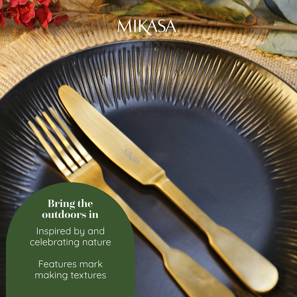 image 1 of Mikasa Dinner Set Black Ceramic 12 Piece