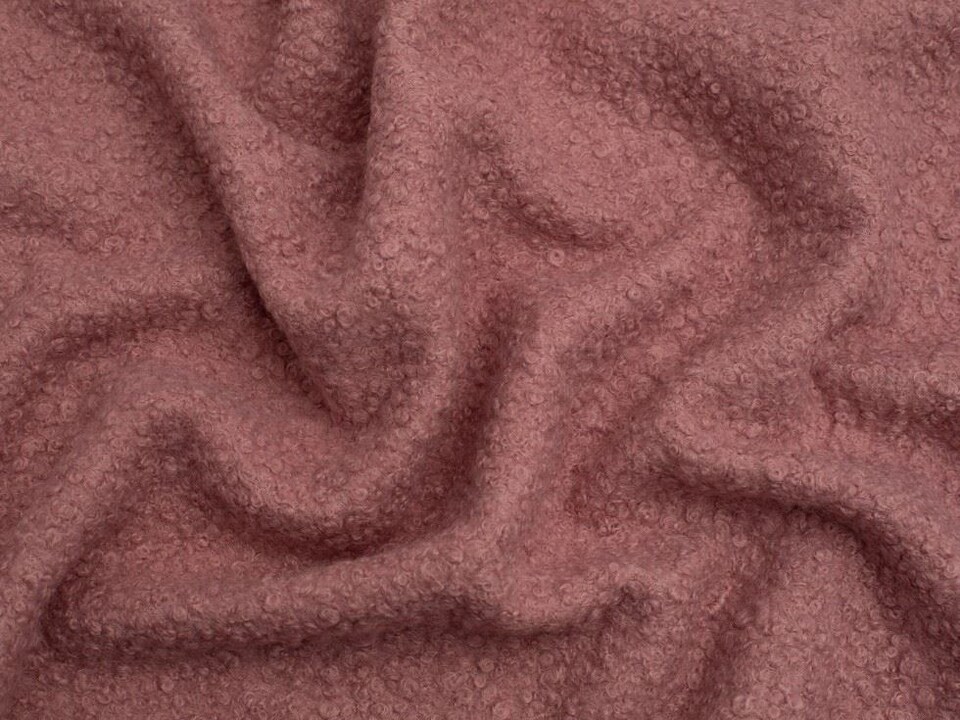 Minerva Core Range Pink Boucle Textured Coating Fabric for Dressmaking, 150cm / 59" Wide - per metre