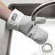 image 3 of Steam Stop™ Silicone Single Oven Glove, Gingham Grey | French Grey