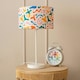 image 2 of ValueLights Charlie White Stem Table Lamp Abstract Shade & Bulb Multi