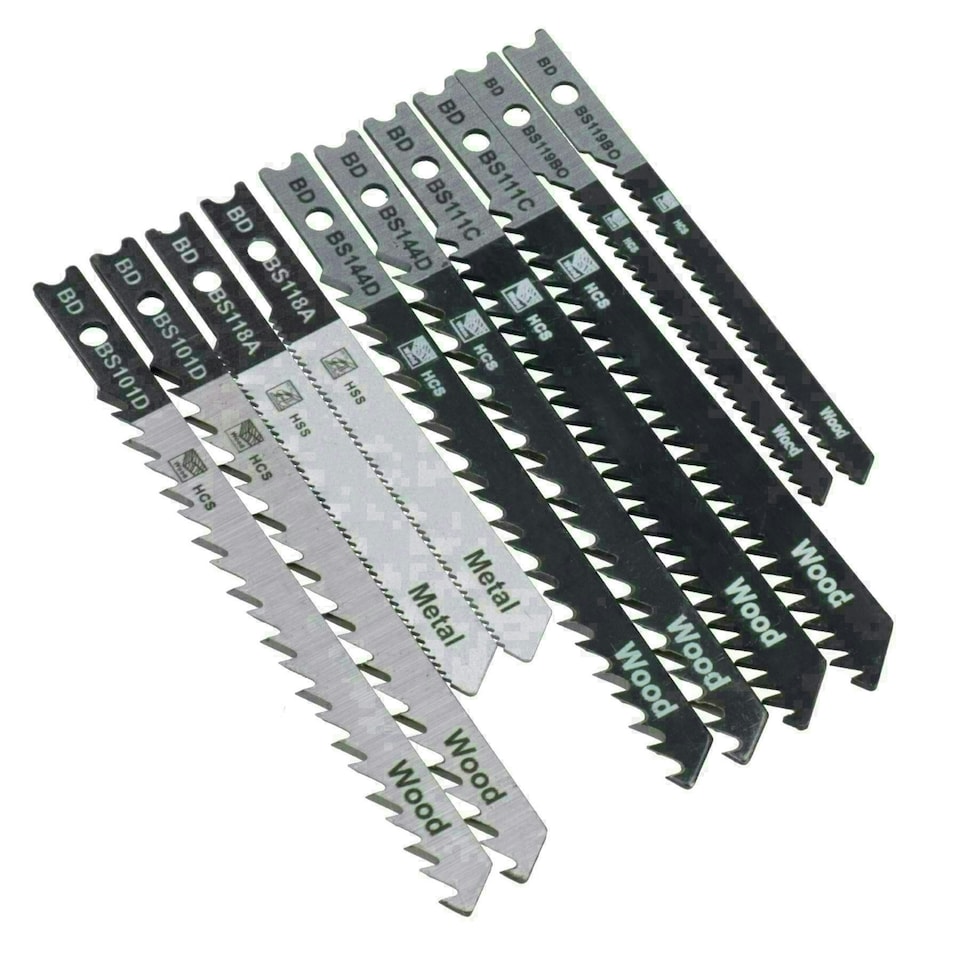 image 1 of HCS + HSS Jigsaw Blade Set With Universal Fitting Fitment for Wood Steel 40pc