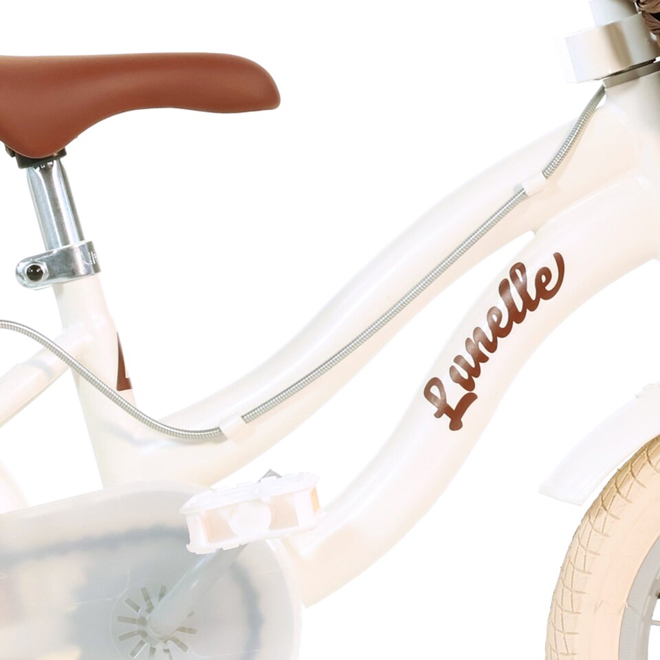 image 1 of Retro 12" Kids Bicycle - White Classic Vintage Style Bike for Children