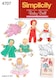 image 1 of Simplicity 4707 Paper Sewing Pattern – Doll Clothes, Sizes S–M–L, Intermediate