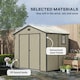 image 3 of Outsunny 8x6ft Garden Shed w/ Foundation Kit and Vents, Cream White Cream
