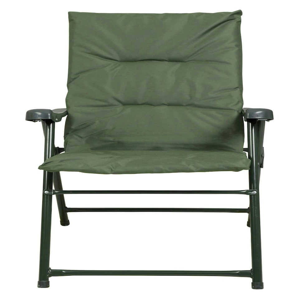 image 1 of Mountain Warehouse Padded Folding Chair Plain Lightweight Camping Outdoor Seat Green | Khaki