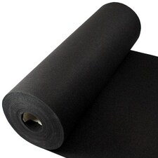 25 Metres Exhibition Quality Ribbed Heavy Duty Black Carpet Runner 1 Metre Wide