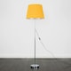 image 2 of ValueLights Modern Polished Chrome Metal Standard Floor Lamp With Mustard Shade Yellow