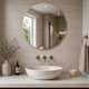 image 1 of Showerdrape Fitzrovia Round Wall Mounted Frameless Bevelled Edge Bathroom Mirror 60 x 60cm | Chrome | Mirror | 1