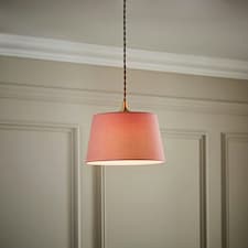 ValueLights Aspen Small Blush Tapered Ceiling Lamp Shade Pink