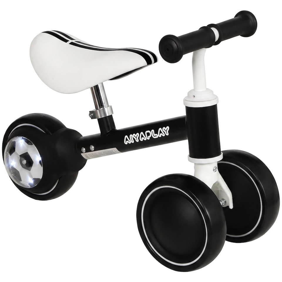 image 1 of AIYAPLAY Balance Bike with 135° Steering Limit for Toddlers 1-2 Y, Black