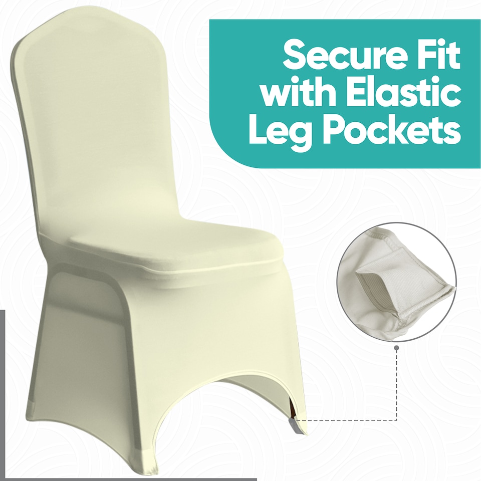 image 1 of Chair Cover Spandex Polyester Stretch Fabric Dining Slipcovers