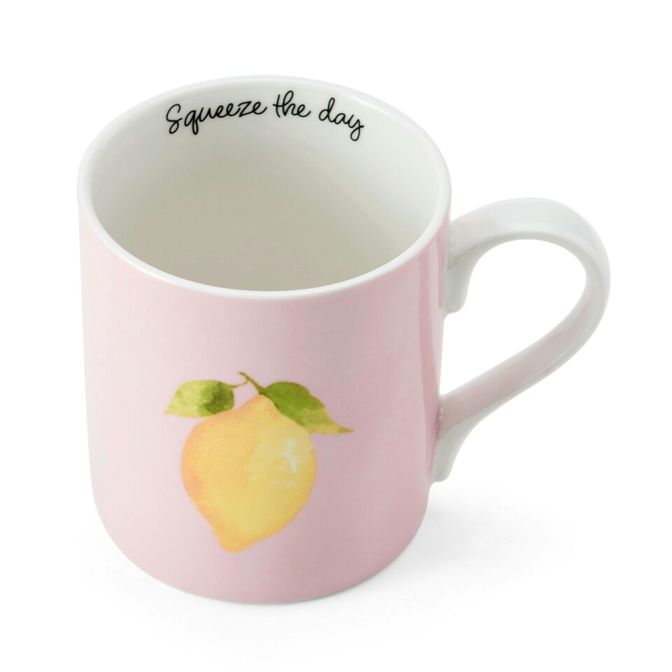 image 1 of Mikasa Lemon Straight-Sided Porcelain Mug, 280ml Pink