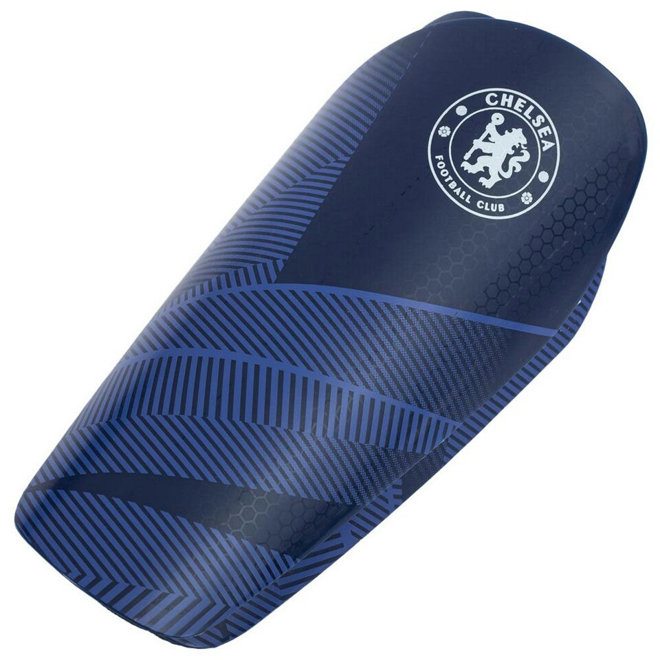 image 1 of Chelsea FC Childrens/Kids Fuse Slip-In Shin Guards - Blue/White - 10-12 Years