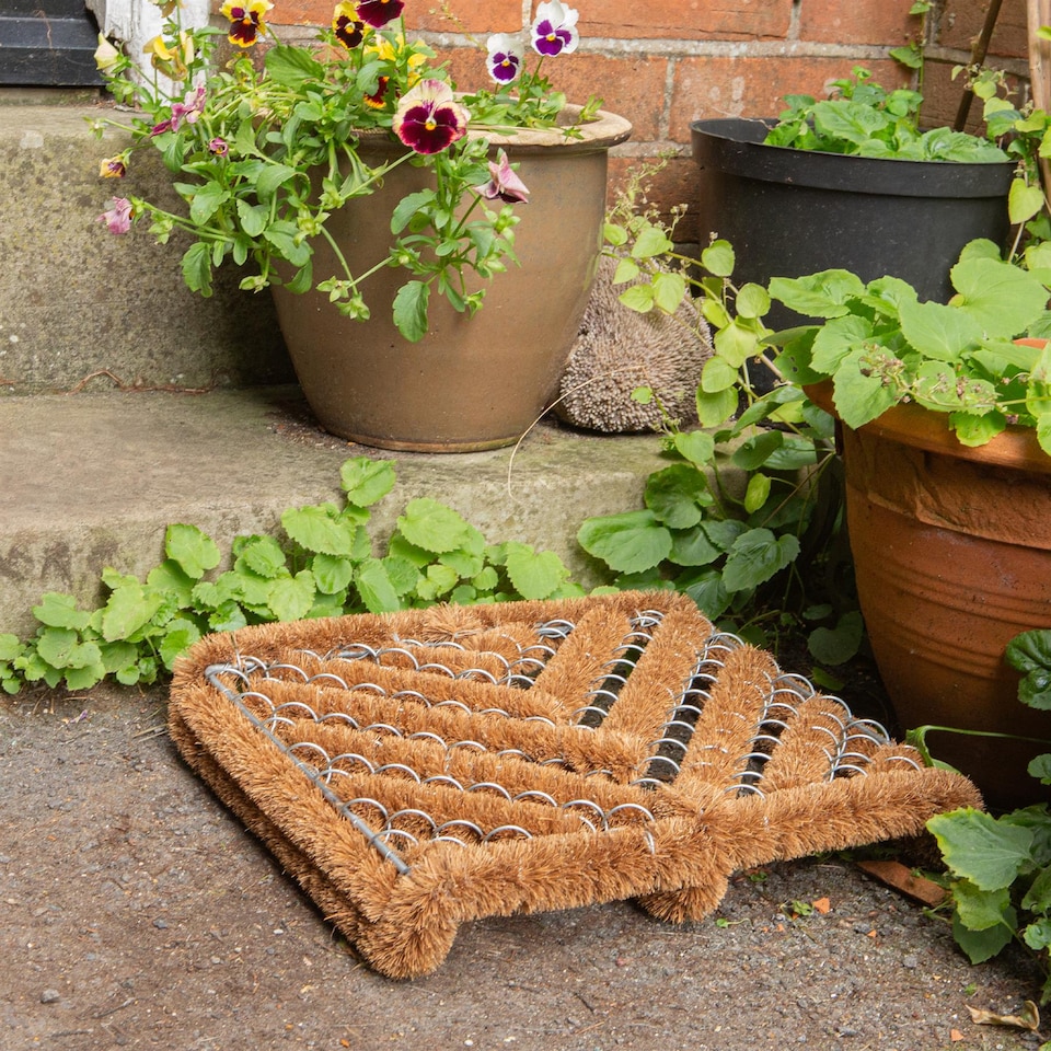 image 1 of Nicola Spring Natural Coir Scraper Door Mat - 35cm x 30cm