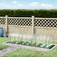 image 2 of Outsunny Tunnel Greenhouse Steel Frame for Garden Backyard w/ Zipper Doors