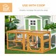 image 5 of PawHut Wooden Chicken Coop w/ Perches, Doors, for 2-4 Chickens