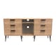 image 1 of Fuji 6 Drawer Sideboard in Nebraska Oak (Ready Assembled) | Brown | Nebraska Oak