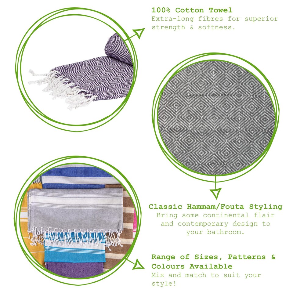 image 1 of Nicola Spring Turkish Cotton Chevron Bath Towel - 172 x 90cm - Light Grey | Grey | Light Grey