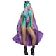 image 3 of Fever Womens/Ladies Dragon Costume Set - Green/Purple - L L
