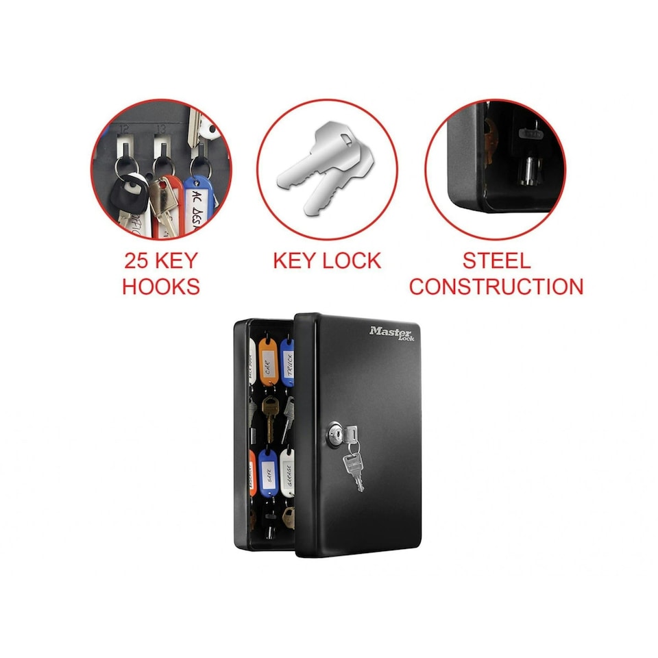 image 1 of Master Lock Key Storage Lock Box For 25 Keys - Multi Colour - One Size | Multi