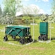 image 3 of Outsunny Outdoor Cart Folding Cargo Wagon Trailer Beach w Handle Dark Grey