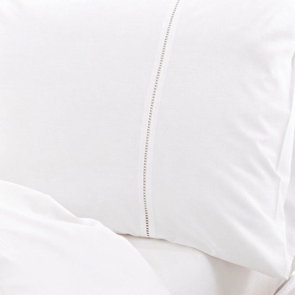 image 1 of Martex Embroidered Duvet Cover Set - White