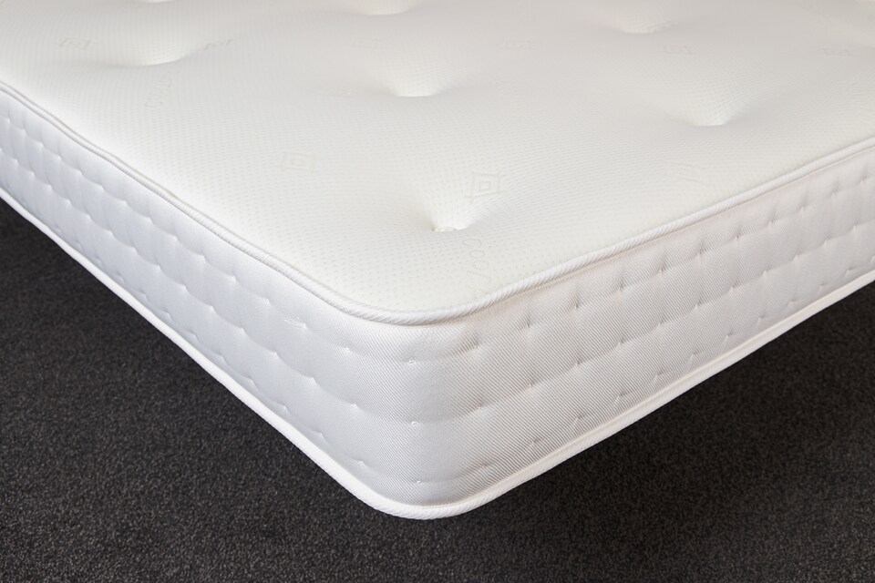 image 1 of 3-Tac Hand-Tufted Hybrid Mattress - 20cm Deep, Quilted Soft Sleep Surface | White | Short Single