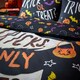image 4 of Catherine Lansfield Halloween Trick or Treat Reversible Duvet Cover Set Black Black | Double