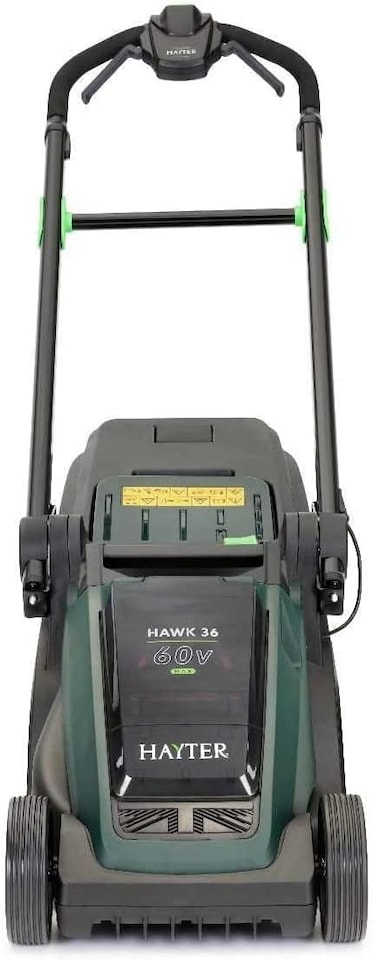 image 1 of Hayter Hawk 36 Cordless Lawnmower 60V 36cm Includes 2.5Ah 60V Battery and Standard Charger (CODE543A) Push Rear Roller Battery Rotary Mower (36cm)