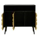 image 3 of Interiors by Premier Stylish Three-Drawer Mango Wooden Sideboard, Mid-Century Modern Side Board for Living Room Organization Gold