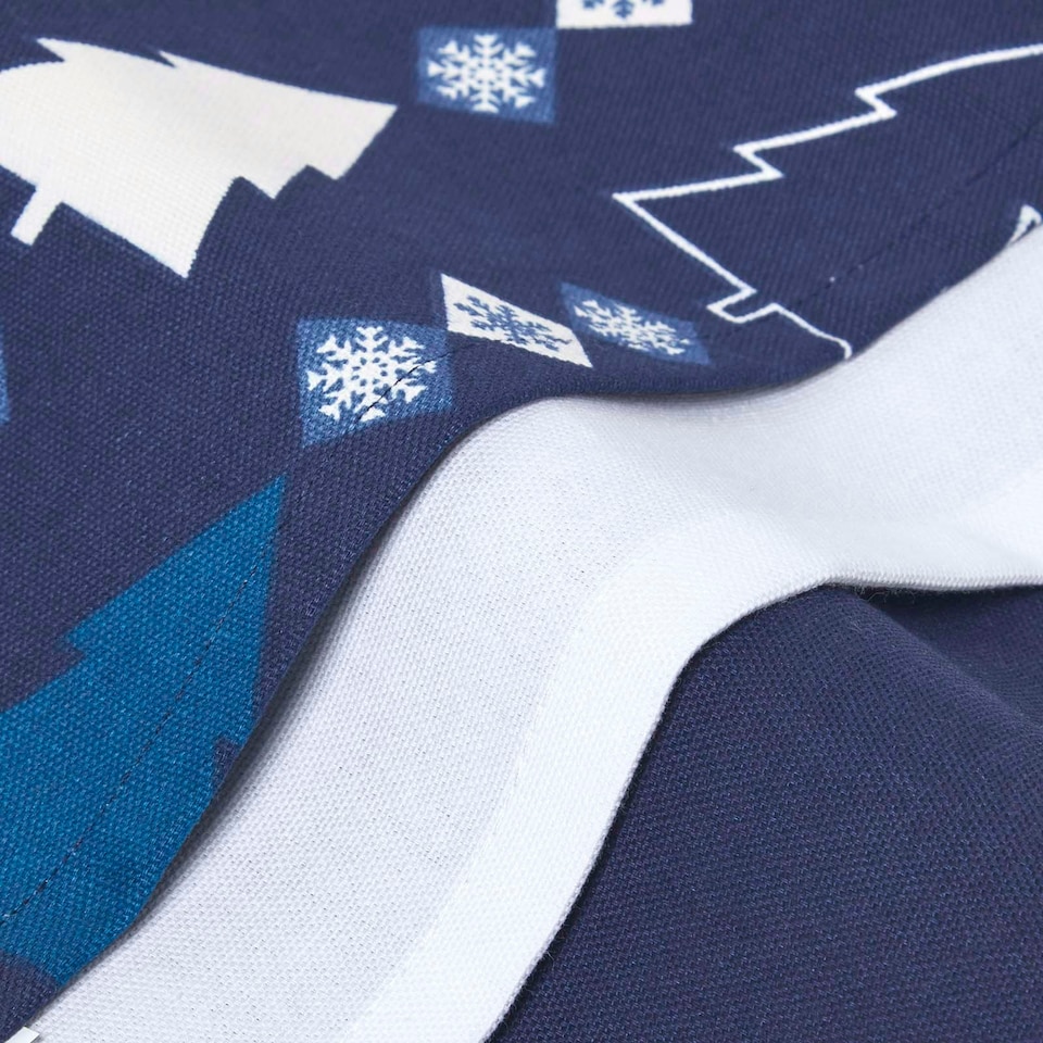 image 1 of Homescapes Blue Winterland Set of 3 Christmas Tea Towels Blue