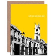Stockbridge Yellow Edinburgh Scotland Landmark Card