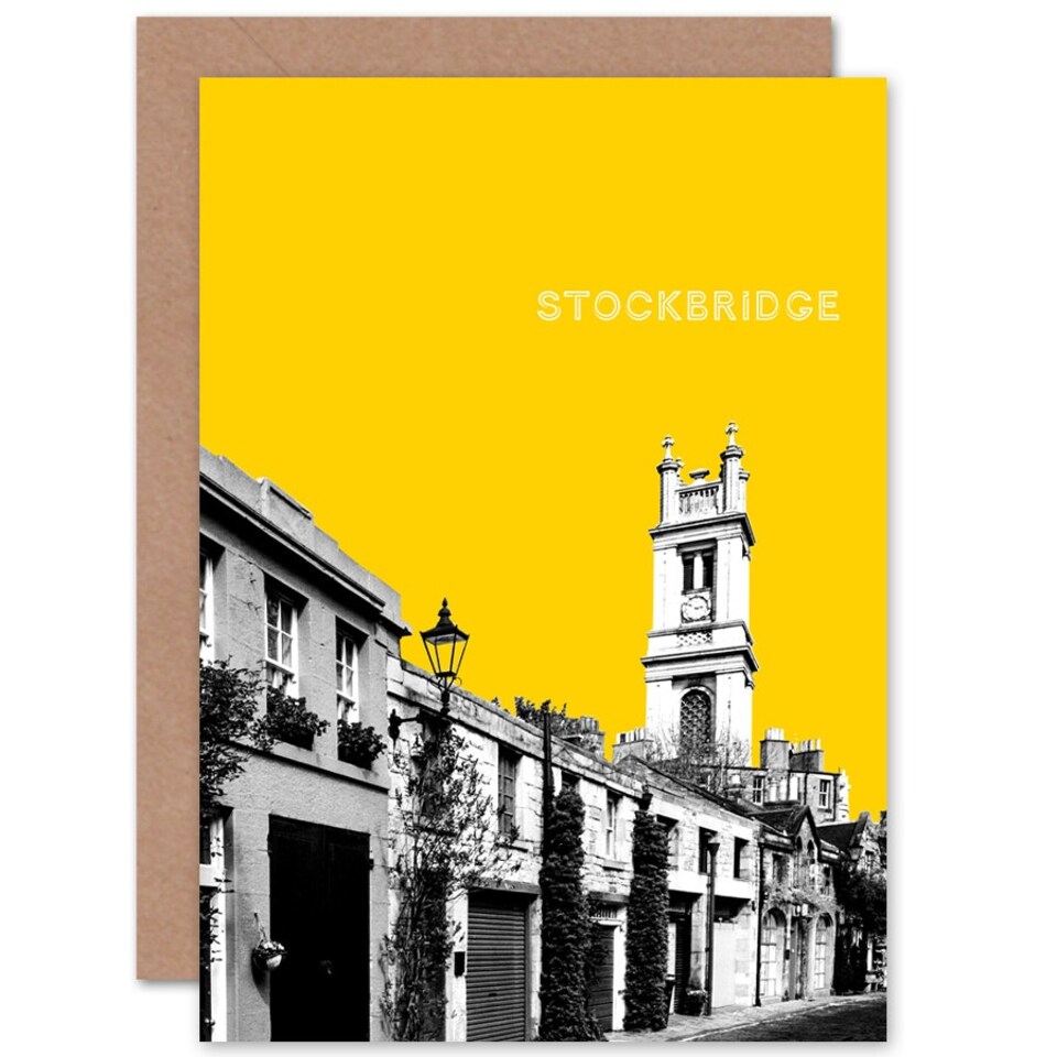 image 1 of Stockbridge Yellow Edinburgh Scotland Landmark Card