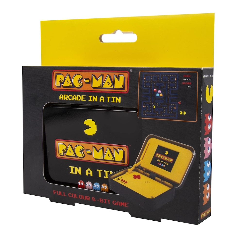 image 1 of PAC-MAN Arcade in a Tin Colour Handheld Game with 4" Screen