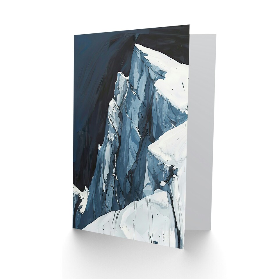 image 1 of Mont Blanc Mountain Dramatic Landscape Hiking Him Her Birthday Card