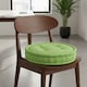 image 2 of Teddy Fabric Round Booster Cushion Soft Seat Riser Pad for Dining Chair | Green