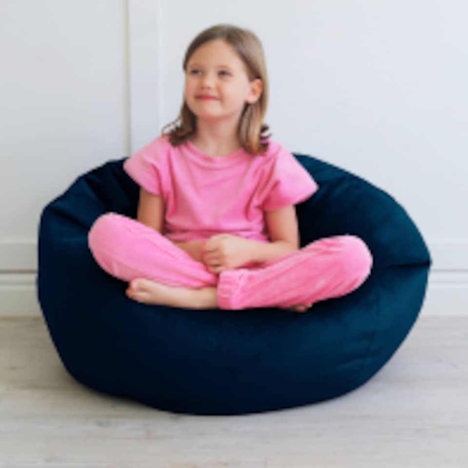 image 1 of rucomfy Kids Indoor Classic Slouchbag - Velvet Bean Bag Chair