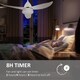 image 7 of HOMCOM Reversible Ceiling Fan with Light, 3 Blades Indoor Modern Mount White LED Lighting Fan with Remote Controller, for Bedroom, Living Room, White