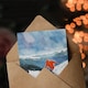 image 3 of Winter Sport Snow Ski Skiing Alps Watercolour Birthday Card