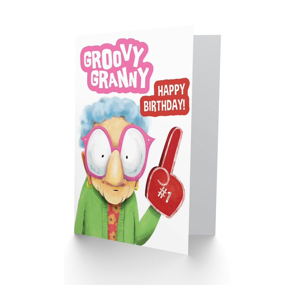 image 1 of Groovy Granny Gran Number One Funny Birthday Card