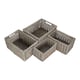 image 2 of Set of 4 Grey Wash Unlined Willow Storage Baskets | Brown | Brown | Not provided | 4